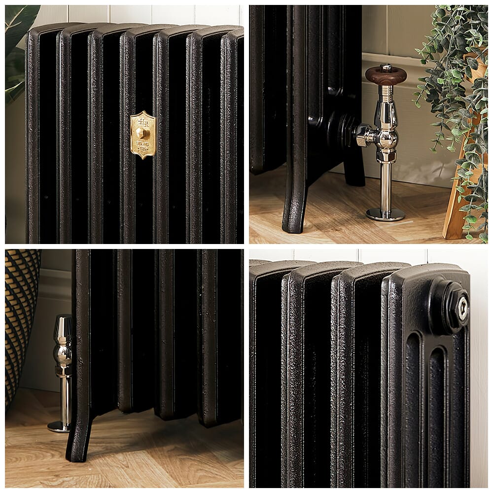 Radiatore in Ghisa - 4 Colonne - 660mm Altezza - Grafite Antica ...