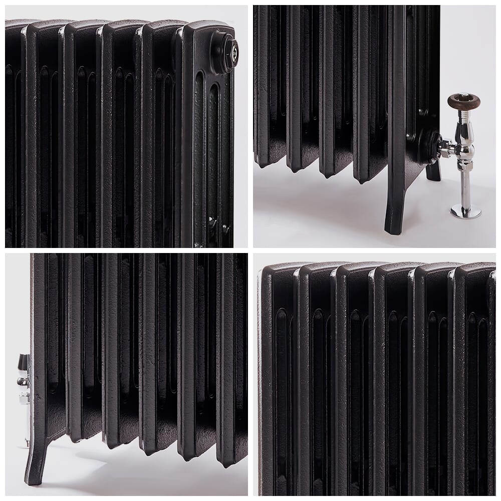 Radiatore in Ghisa - 4 Colonne - 760mm Altezza - Grafite Antica ...