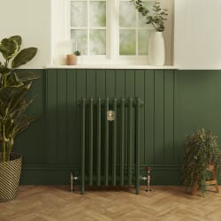Radiatore Tradizionale in Ghisa a 4 Colonne - Alto 760mm - Finitura Verde Duck Green di Farrow & Ball - Isabel