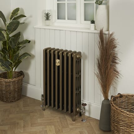 Radiatore Tradizionale in Ghisa a 4 Colonne - Alto 660mm - Finitura Ottone Naturale - Isabel