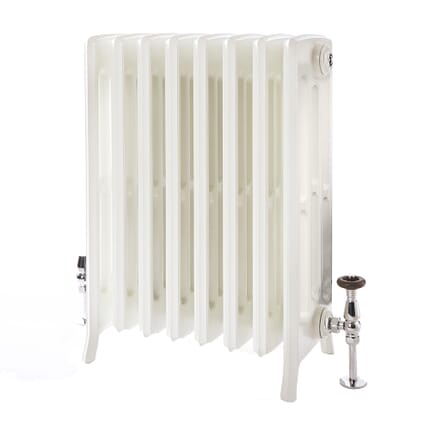 Radiatore in Ghisa - 4 Colonne - 760mm Altezza - Bianco Porcellana - Scelta di Dimensioni - Isabel