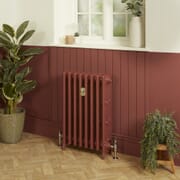 Radiatore Tradizionale in Ghisa a 4 Colonne - Alto 660mm - Finitura Rosso Mattone Eating Room Red di Farrow & Ball - Isabel
