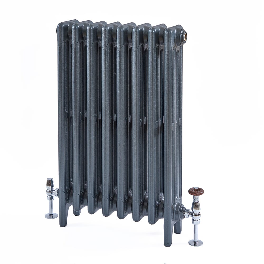 Radiatore in Ghisa a 4 Colonne - 760 mm di Altezza - Argento Antico ...