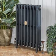 Radiatore in Ghisa a 4 Colonne - 760 mm di Altezza - Argento Antico - Diverse Dimensioni Disponibili - Mercury