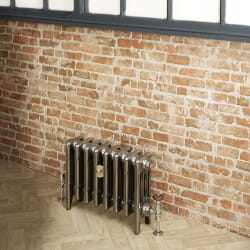 Radiatore Tradizionale in Ghisa a 4 Colonne - Alto 360mm - Finitura Metallo Grezzo Lucidato - Mercury