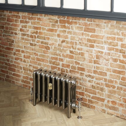 Radiatore Tradizionale in Ghisa a 4 Colonne - Alto 360mm - Finitura Metallo Grezzo Lucidato - Mercury