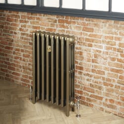 Radiatore Tradizionale in Ghisa a 4 Colonne - Alto 960mm - Finitura Ottone Naturale - Mercury