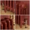 Radiatore Tradizionale in Ghisa a 4 Colonne - Alto 560mm - Finitura Rosso Mattone Eating Room Red di Farrow & Ball - Mercury