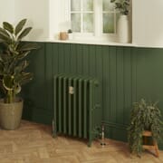 Radiatore Tradizionale in Ghisa a 6 Colonne - Alto 660mm - Finitura Verde Duck Green di Farrow & Ball - Isabel