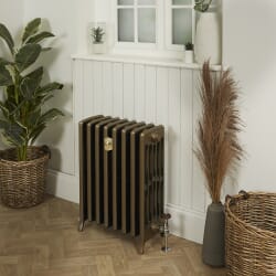 Radiatore Tradizionale in Ghisa a 6 Colonne - Alto 660mm - Finitura Ottone Naturale - Isabel
