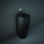 Lavabo Indipendente Moderno - 490mm - Nero Opaco - 1 Foro per Rubinetto - Hudson Reed x RAK Cloud