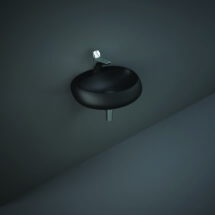 Lavabo Sospeso Moderno - 550mm x 425mm - Nero Opaco - 1 Foro per Rubinetto - Hudson Reed x RAK Cloud