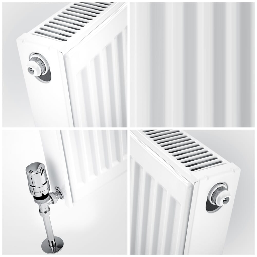 Radiatore a Piastra Orizzontale - Tipo 11 - Bianco - Disponibile in Diverse Misure - Eco