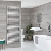 Scaldasalviette Misto Cromato  - 1738mm x 600mm - incl. 1000 Watt Elemento Riscaldante, Raccordo a T e Valvole -Arno