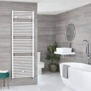 Scaldasalviette Misto Bianco  - 1738mm x 600mm - incl. 1200 Watt Elemento Riscaldante, Raccordo a T e Valvole -Arno