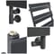 Scaldasalviette Misto Antracite Piatto - incl. Elemento Riscaldante e Valvole - Scelta di Dimensioni e copricavo - Lustro