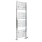 Scaldasalviette Misto Cromato Curvo - 1800mm x 500mm - incl. 1000 Watt Elemento Riscaldante, Raccordo a T e Valvole - Kent