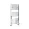 Scaldasalviette Misto Cromato Curvo - 1200mm x 600mm - incl. 400 Watt Elemento Riscaldante, Raccordo a T e Valvole - Kent