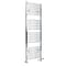 Scaldasalviette Misto Cromato Curvo - 1800mm x 600mm - incl. 1000 Watt Elemento Riscaldante, Raccordo a T e Valvole - Kent