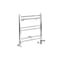 Scaldasalviette Misto Cromato Piatto - 600mm x 400mm - incl. 200 Watt Elemento Elettrico Riscaldante, Raccordo a T e Valvole - Kent