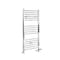 Scaldasalviette Misto Cromato Piatto - 1200mm x 400mm - incl. 300 Watt Elemento Elettrico Riscaldante, Raccordo a T e Valvole - Kent