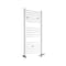 Scaldasalviette Misto Bianco Piatto - 1200mm x 500mm - incl. 600 Watt Elemento Elettrico Riscaldante, Raccordo a T e Valvole - Ive