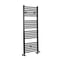 Scaldasalviette Misto Matt Nero Piatto - 1600mm x 500mm - incl. 800 Watt Elemento Elettrico Riscaldante, Raccordo a T e Valvole - Nox