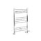 Scaldasalviette Misto Cromato Piatto - 800mm x 600mm - incl. 300 Watt Elemento Elettrico Riscaldante, Raccordo a T e Valvole - Kent