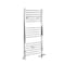 Scaldasalviette Misto Cromato Piatto - 1200mm x 600mm - incl. 400 Watt Elemento Elettrico Riscaldante, Raccordo a T e Valvole - Kent