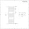 Scaldasalviette Misto Matt Nero Piatto - 1200mm x 600mm - incl. 600 Watt Elemento Elettrico Riscaldante, Raccordo a T e Valvole - Nox