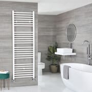 Scaldasalviette Misto Bianco Piatto - 1800mm x 600mm - incl. 1000 Watt Elemento Elettrico Riscaldante, Raccordo a T e Valvole - Ive