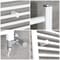 Scaldasalviette Misto Bianco Piatto - 600mm x 400mm - incl. 200 Watt Elemento Elettrico Riscaldante, Raccordo a T e Valvole - Ive
