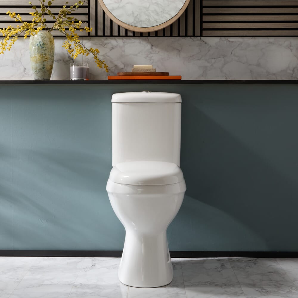 Sanitario Bianco per Disabili in Stile Moderno con Cassetta di Scarico - Doc M