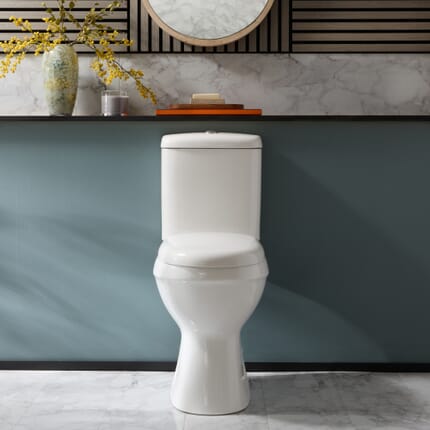 Sanitario Bianco per Disabili in Stile Moderno con Cassetta di Scarico - Doc M