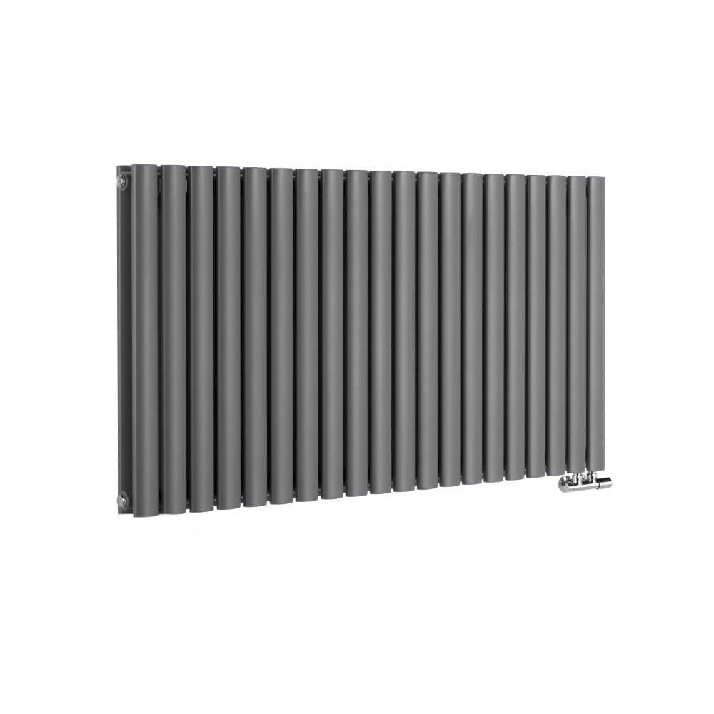 Radiatore Di Design Orizzontale Antrace - Colonne Ovali