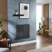 Radiatore Elettrico di Design Orizzontale - Antracite - Scelta di Dimensioni e Termostato Wi-Fi - Opzioni con Presa Elettrica e Cablate - Revive - ECOSO by Hudson Reed