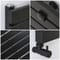 Radiatore di Design Orizzontale Moderno - Pannello Singolo - Nero - 354mm x 1600mm - Sloane
