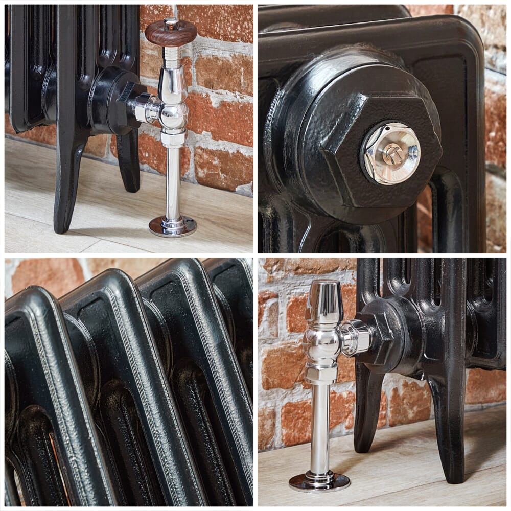 Radiatore in Ghisa - 660mm - Nero - Disponibile in Diverse Misure - Victoria