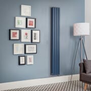 Radiatore Elettrico di Design Verticale Blu (Deep Sea Blue) - Scelta di Dimensioni, Termostato e Copri Cavi - Revive  - ECOSO by Hudson Reed