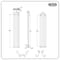 Termoarredo di Design Elettrico a Secco - Alluminio - (senza Fluido Conduttivo) 1784mm x 354mm (Panello Doppio) - Scelta di Termostato Wi-Fi - Bianco - Revive Ardus - ECOSO by Hudson Reed