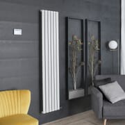 Termoarredo di Design Elettrico a Secco - Alluminio - (senza Fluido Conduttivo) 1784mm x 354mm (Panello Singolo) - Scelta di Termostato Wi-Fi - Bianco - Revive Ardus - ECOSO by Hudson Reed