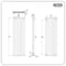 Termoarredo di Design Elettrico a Secco - Alluminio - (senza Fluido Conduttivo) 1784mm x 590mm (Panello Doppio) - Scelta di Termostato Wi-Fi - Bianco - Revive Ardus - ECOSO by Hudson Reed