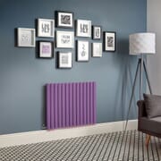 Radiatore Elettrico di Design Orizzontale - Altezza 635mm - Viola (Lush Purple) - Scelta di Dimensioni, Termostato e Copri Cavi - Revive