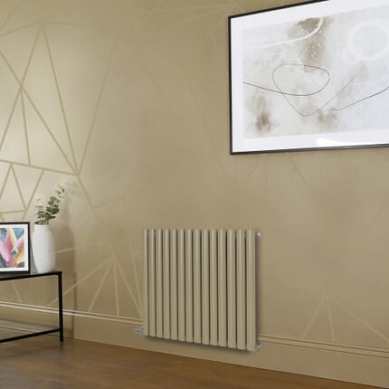 Radiatore Elettrico di Design Orizzontale - Altezza 635mm -  Marrone (Elk Brown) - Scelta di Dimensioni, Termostato e Copri Cavi - Revive