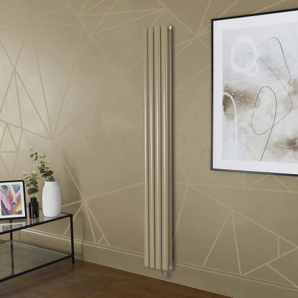 Radiatore Elettrico di Design Verticale Marrone (Elk Brown) - Scelta di Dimensioni, Termostato e Copri Cavi - Revive  - ECOSO by Hudson Reed