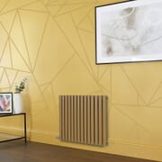 Radiatore Elettrico di Design Orizzontale - Altezza 635mm -  Giallo (Autumn Yellow) - Scelta di Dimensioni, Termostato e Copri Cavi - Revive