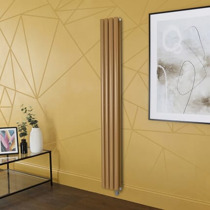 Radiatore Elettrico di Design Verticale Giallo (Autumn Yellow) - Scelta di Dimensioni, Termostato e Copri Cavi - Revive  - ECOSO by Hudson Reed