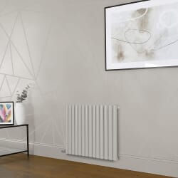 Radiatore Elettrico di Design Orizzontale - Altezza 635mm - Bianco (Pearl White) - Scelta di Dimensioni, Termostato e Copri Cavi - Revive