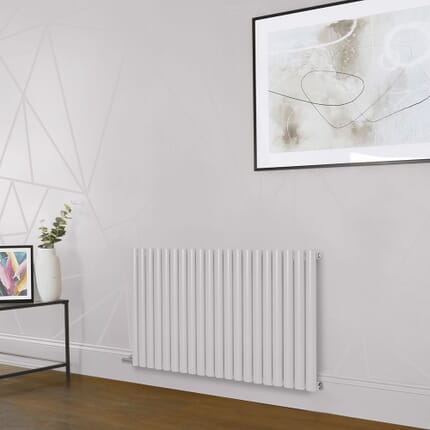 Radiatore Elettrico di Design Orizzontale - Altezza 635mm - Rosa (Rose Petal Pink) - Scelta di Dimensioni, Termostato e Copri Cavi - Revive - ECOSO by Hudson Reed