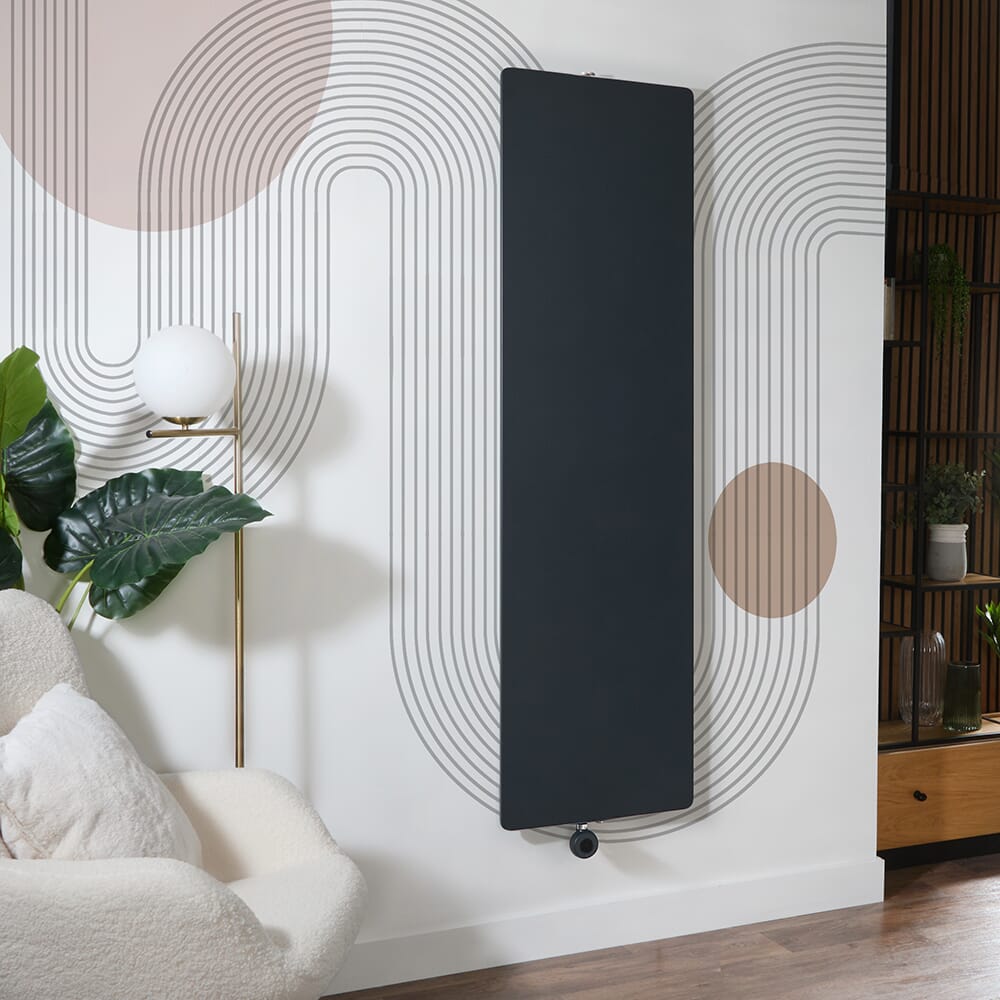 Radiatore Elettrico di Design Antracite da 1800mm - Scelta di Dimensioni ed Elemento Riscaldante Wi-Fi - Opzioni con Presa Elettrica e Cablate - Ria - ECOSO by Hudson Reed